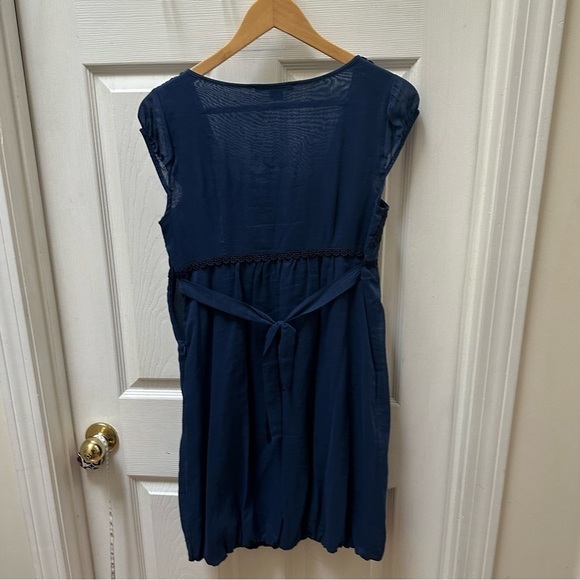 Marella by max Mara blue lace bubble dress short tank size 4 made in Italy - Picture 3 of 7